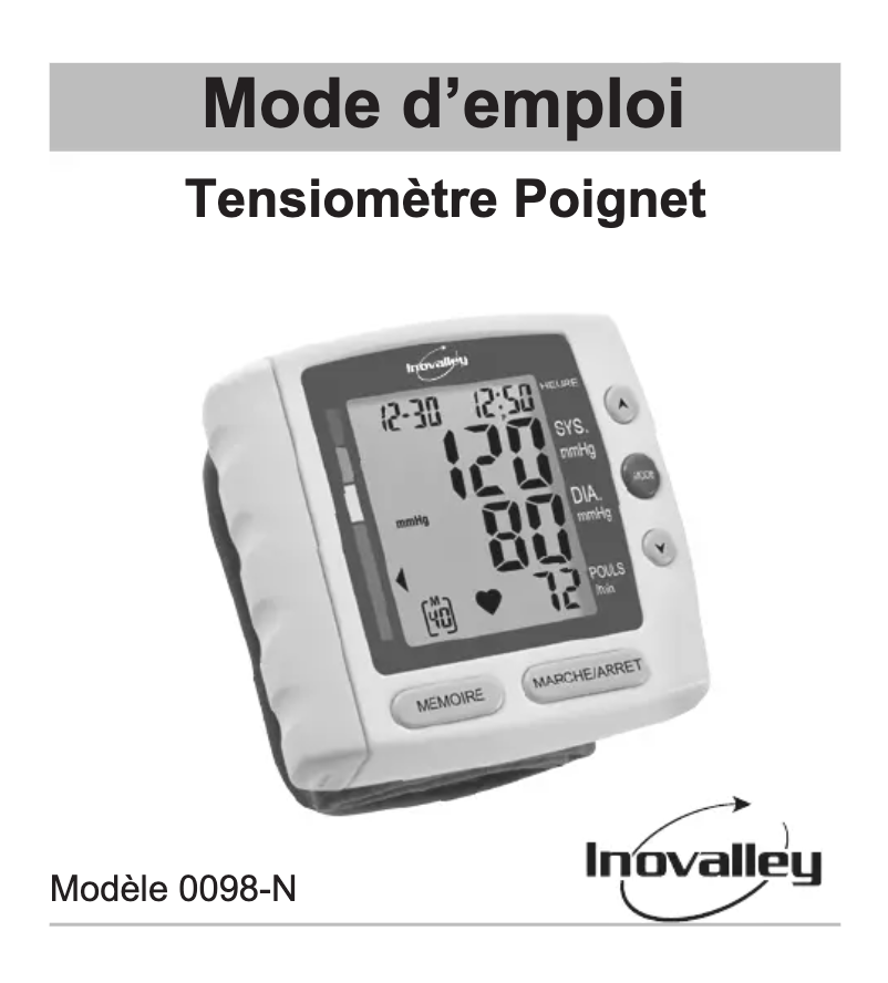 Imagen de la primera página del manual del dispositivo 0098-N