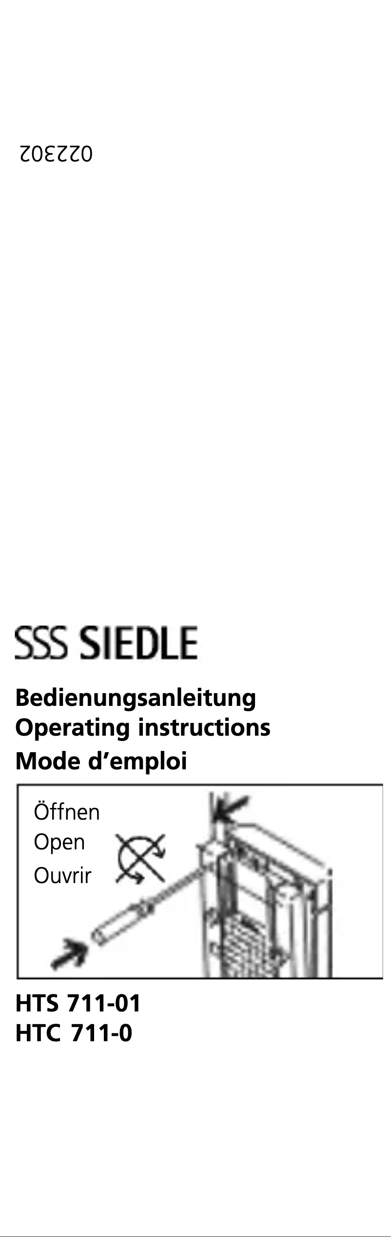 Image de la première page du manuel de l'appareil HTS 711-01