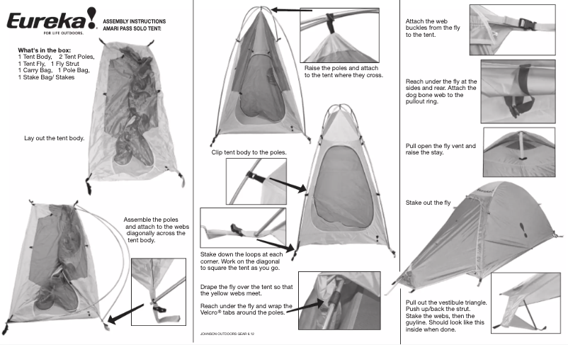 Página 1 del manual Manual de usuario Eureka Amari Pass Solo