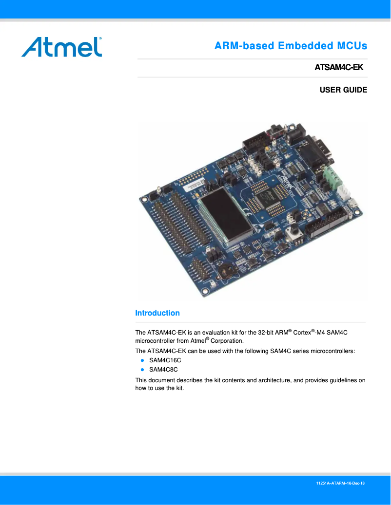Page 1 de la notice Manuel utilisateur Microchip ATSAM4C-EK