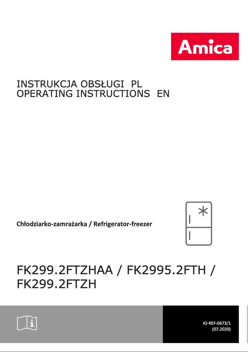Page n°1 - Manuel utilisateur Amica FK299.2FTZHAA