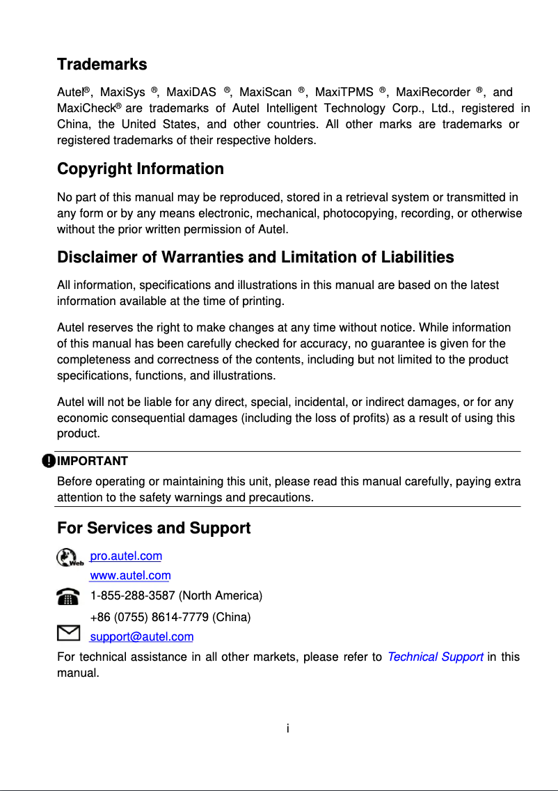 Image de la première page du manuel de l'appareil MaxiSys MS919
