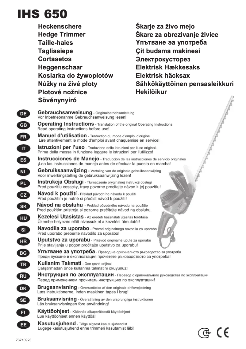 Page 1 de la notice Manuel utilisateur IKRA IHS 650