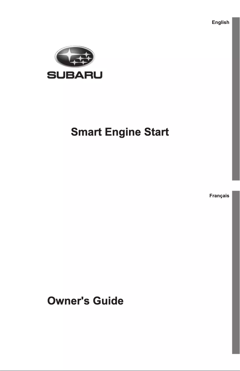 Image de la première page du manuel de l'appareil WRX STI (2015)