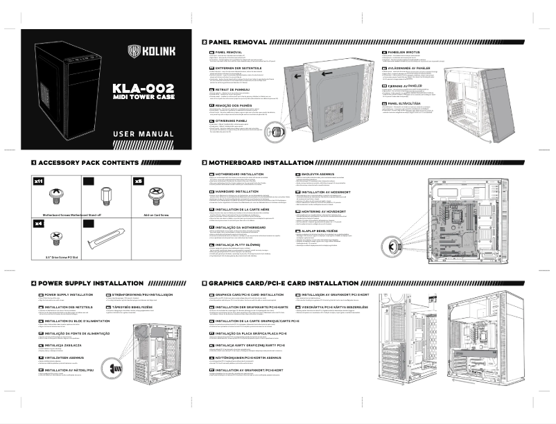 Page 1 de la notice Manuel utilisateur Kolink KLA-002