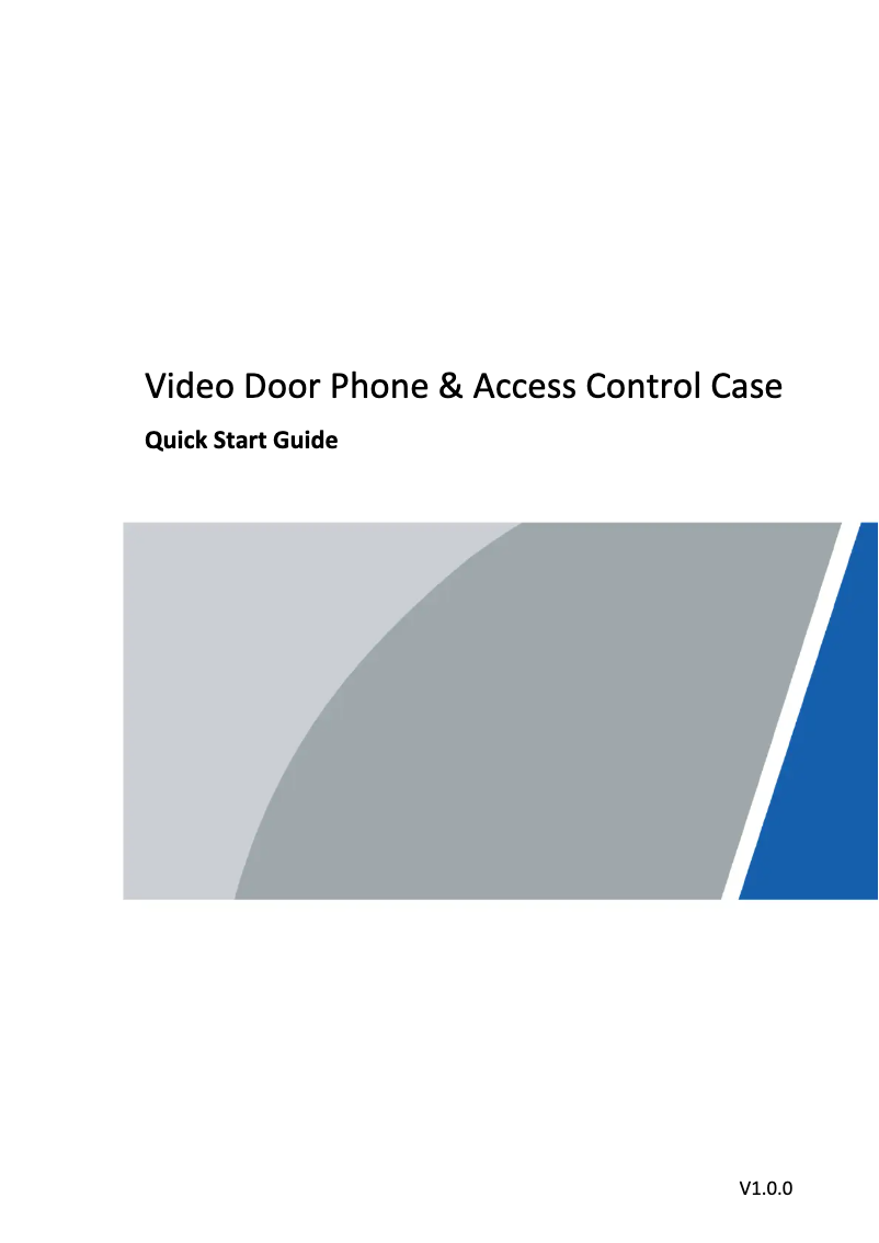 Page 1 de la notice Guide de démarrage rapide Dahua Technology VTM503
