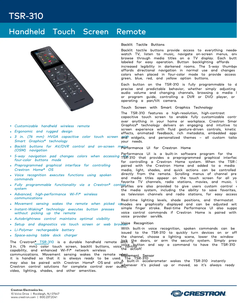 Image de la première page du manuel de l'appareil TSR-310