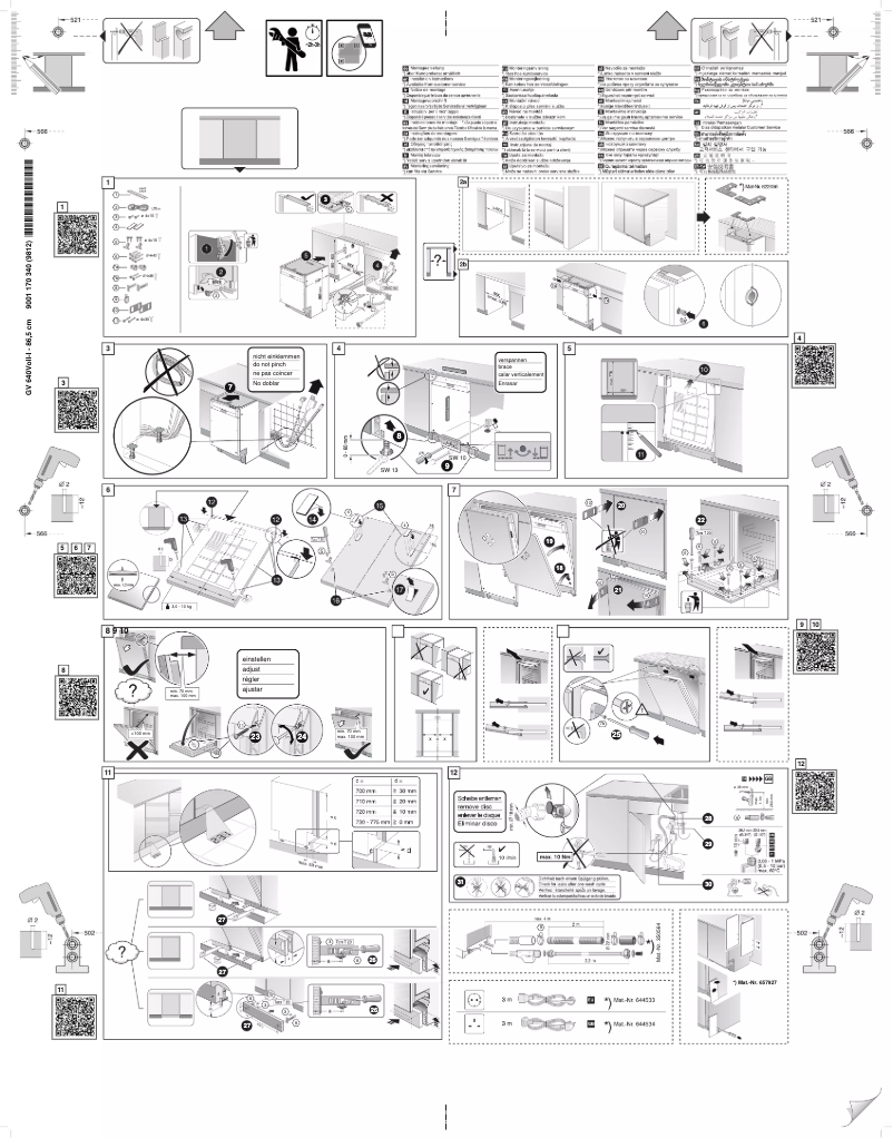Page 1 de la notice Guide d'installation Gaggenau DF261261