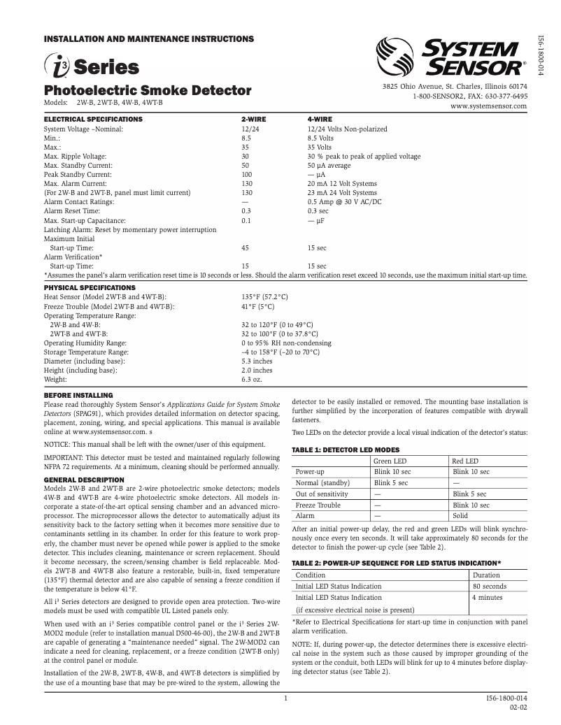 Image de la première page du manuel de l'appareil 4WT-B