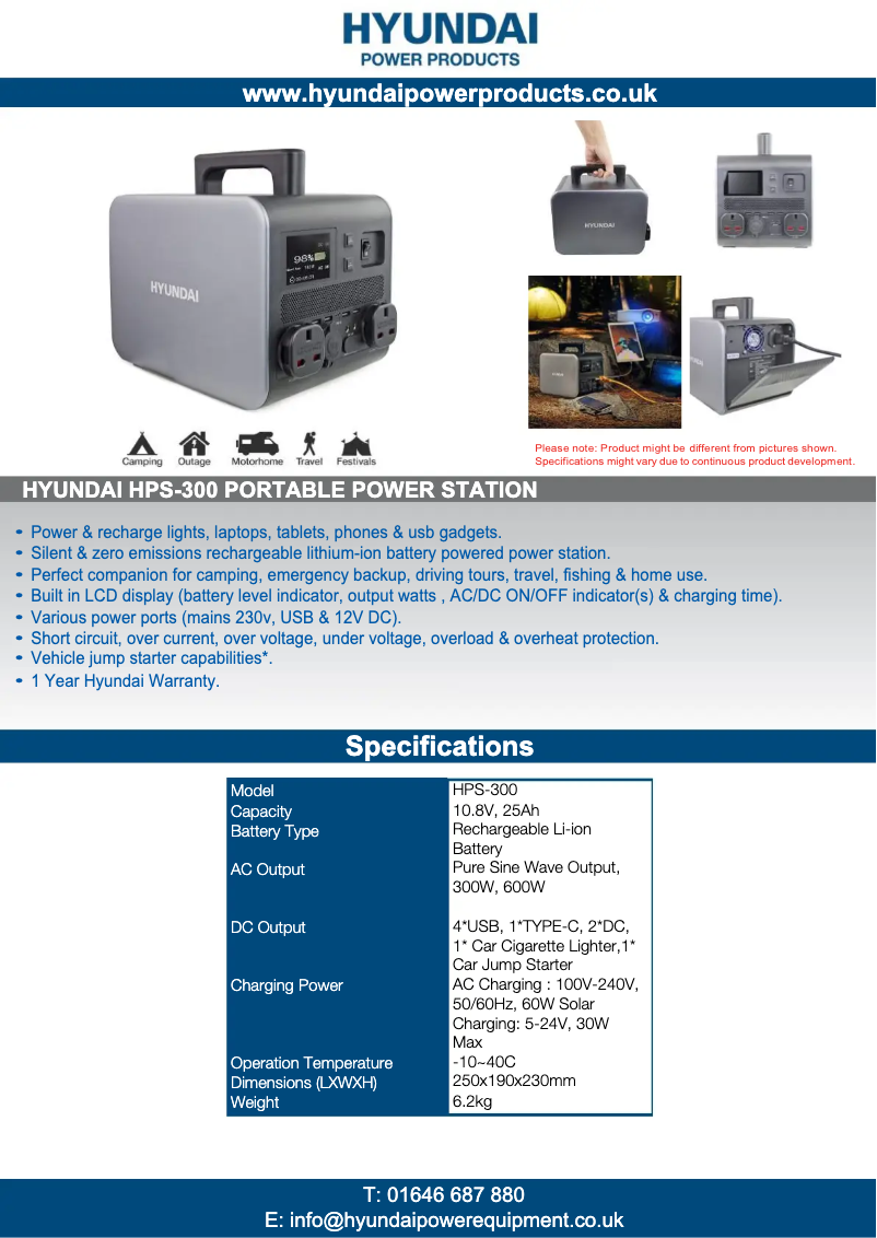 Image de la première page du manuel de l'appareil HPS-300