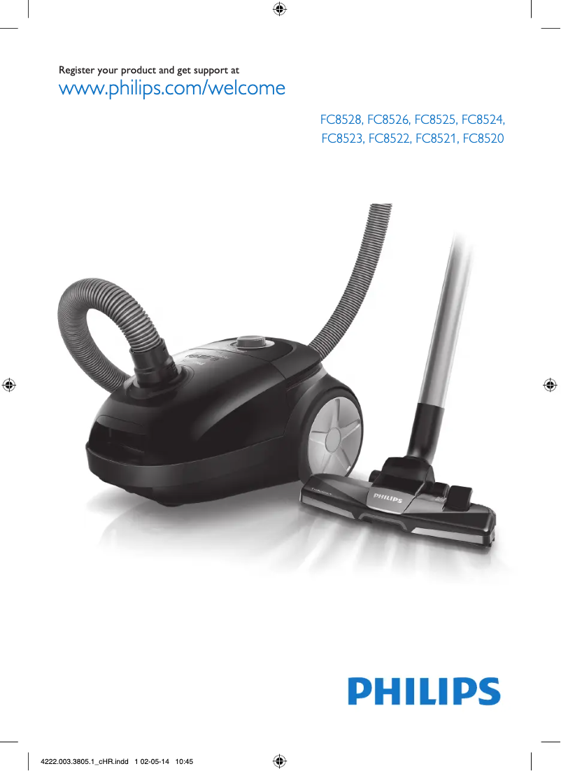 Page 1 of the manual User Manual Philips Performer Active FC8528