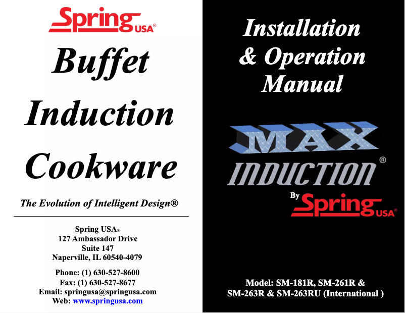 Page 1 de la notice Manuel utilisateur Spring USA SRC-261SS