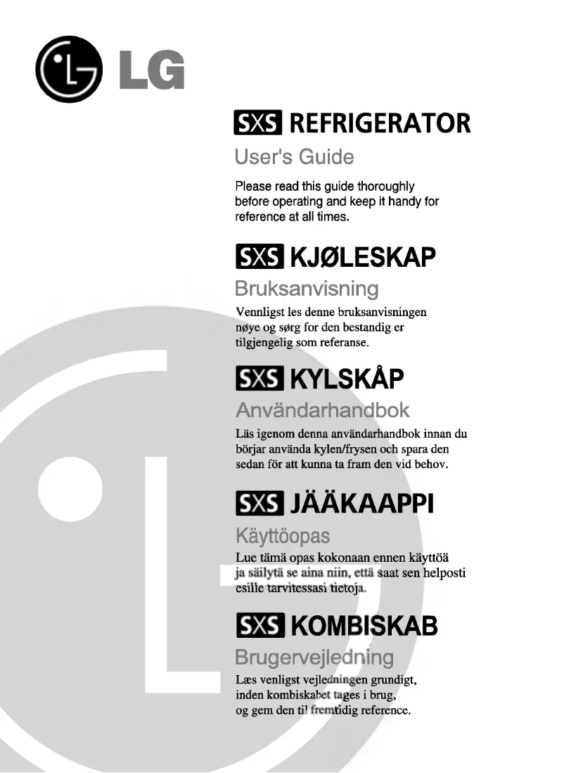 Image de la première page du manuel de l'appareil GC-L227KSGA