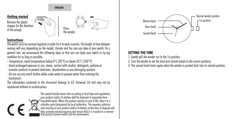 Page 1 de la notice Manuel utilisateur ICE Watch Lo