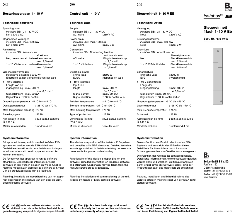 Image de la première page du manuel de l'appareil 75331003