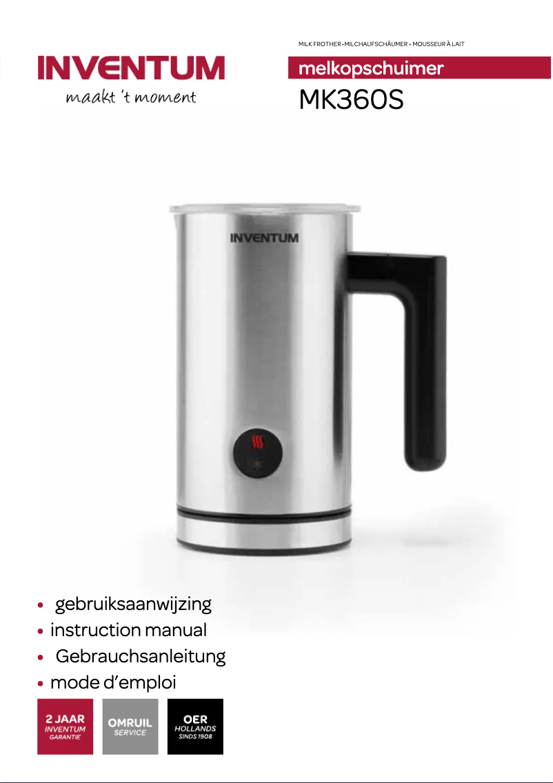 Page 1 de la notice Manuel utilisateur Inventum MK360S
