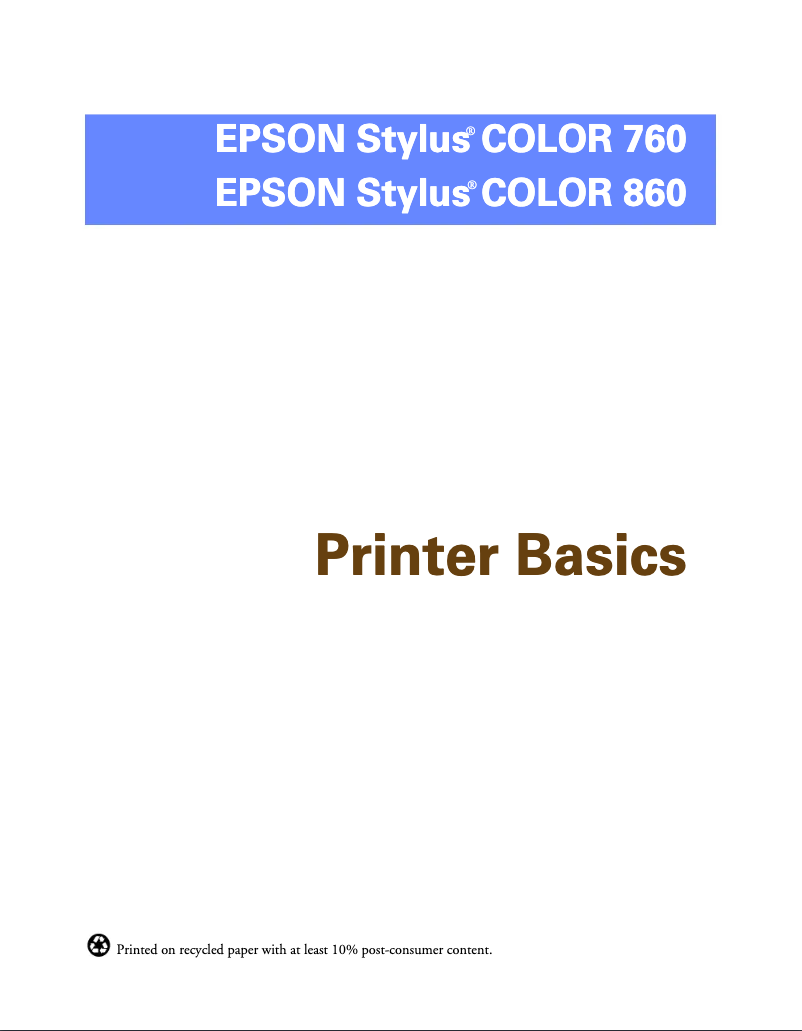 Image de la première page du manuel de l'appareil Stylus Color 860