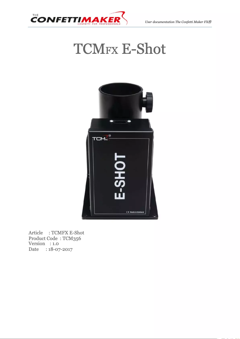 Image de la première page du manuel de l'appareil E-Shot