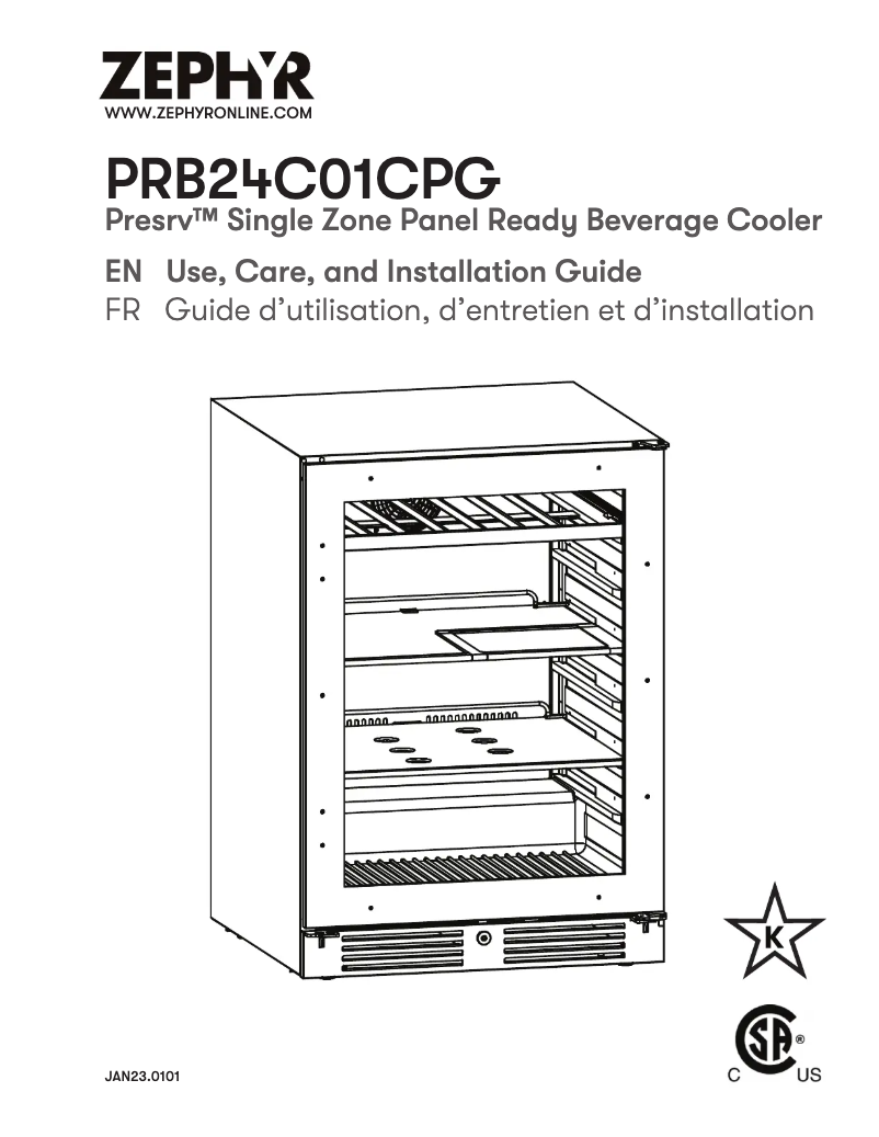 Page n°1 - Manuel utilisateur Zephyr Presrv PRB24C01CPG
