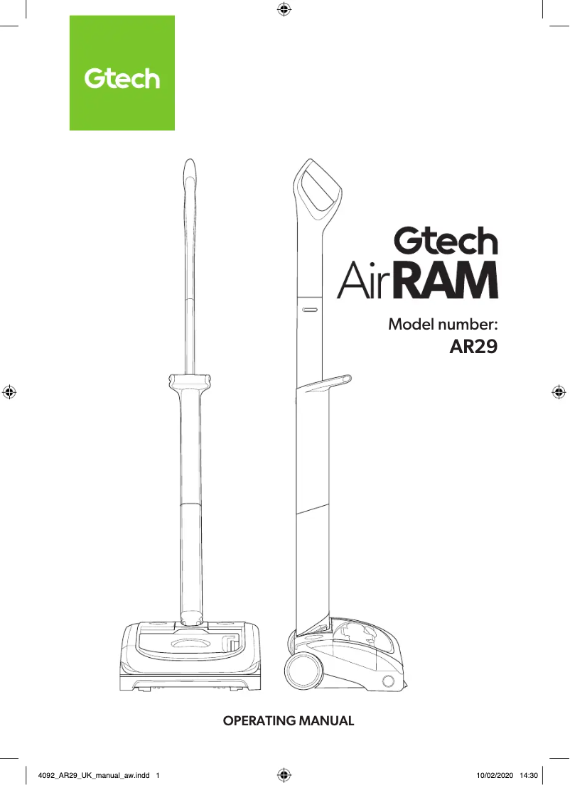 Image de la première page du manuel de l'appareil AirRam MK2 AR29