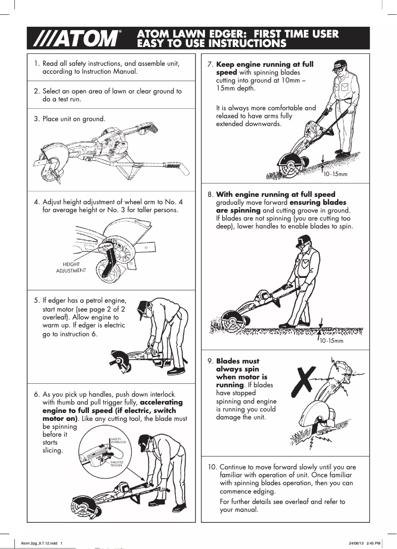Page n°1 - Manuel utilisateur Atom 561