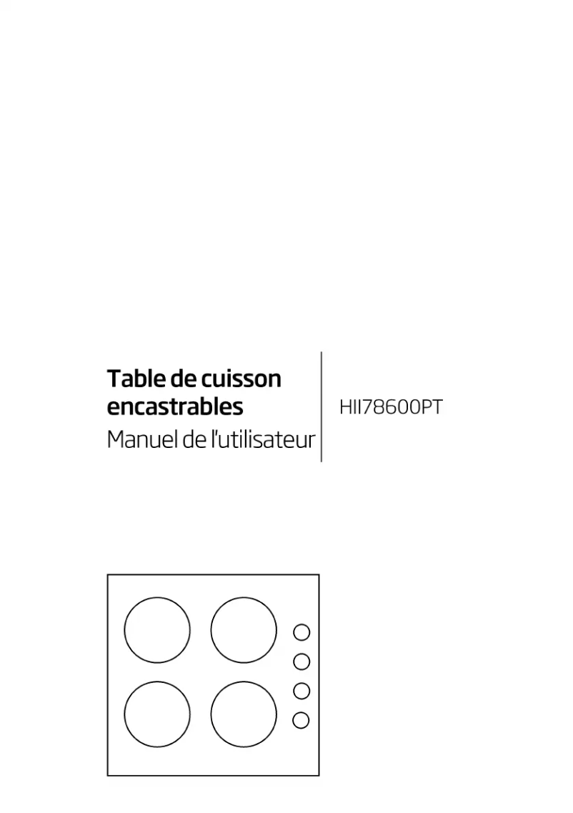 Page n°1 - Manuel utilisateur Beko HII78600PT