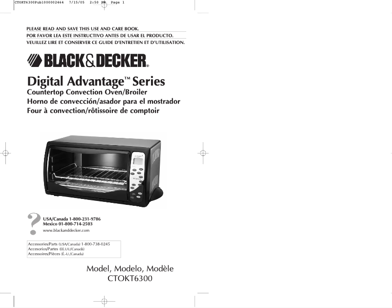 Page 1 de la notice Manuel utilisateur Black & Decker CTOKT6300
