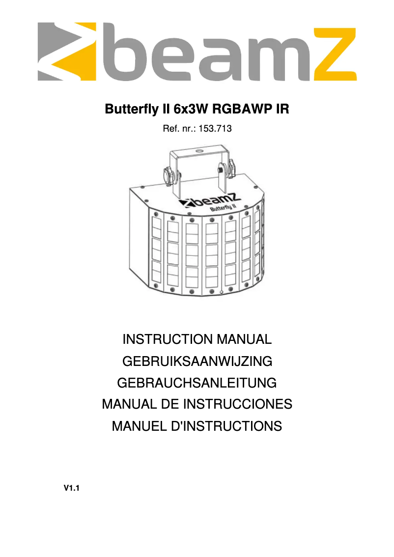Image de la première page du manuel de l'appareil Butterfly II 153.713