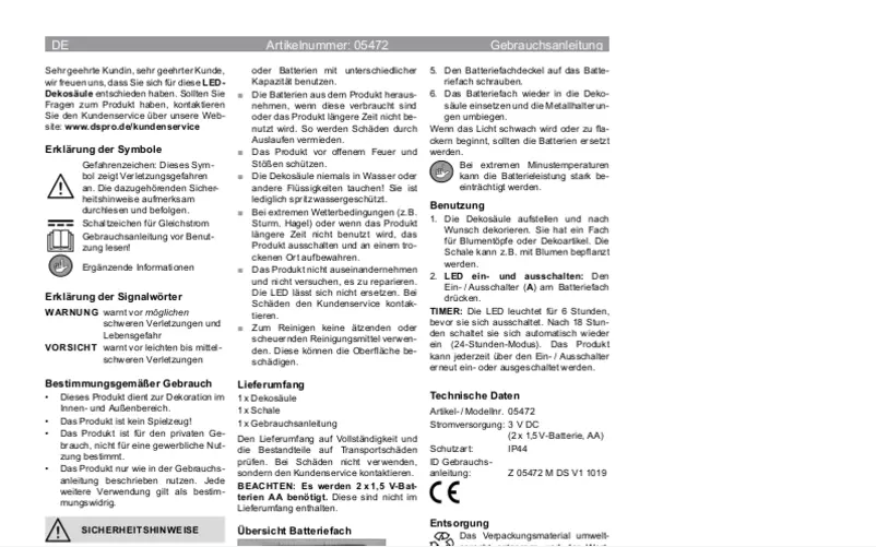 Image de la première page du manuel de l'appareil 05472