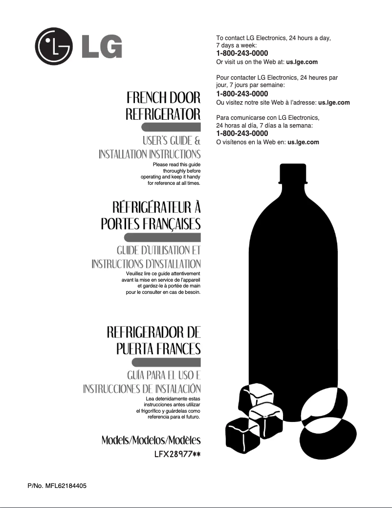 Page 1 de la notice Manuel utilisateur LG LFX28977SW