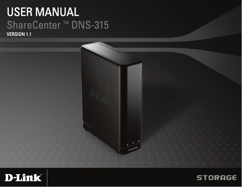 Page 1 of the manual User Manual D-Link ShareCenter DNS-315