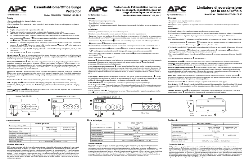 Page n°1 - Manuel utilisateur APC PM6U-GR