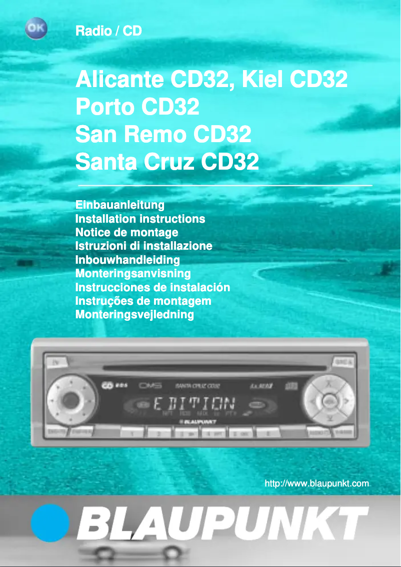 Image de la première page du manuel de l'appareil San Remo cd32