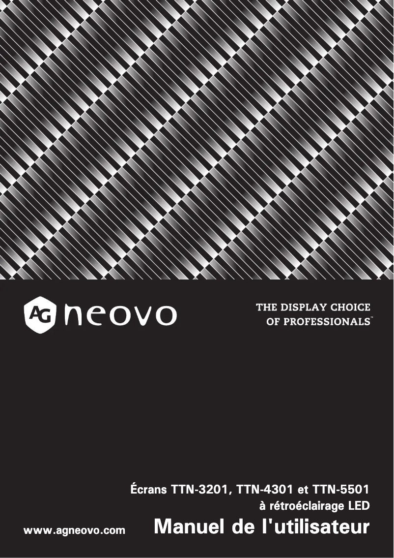 Page 1 de la notice Manuel utilisateur AG Neovo TTN-3201