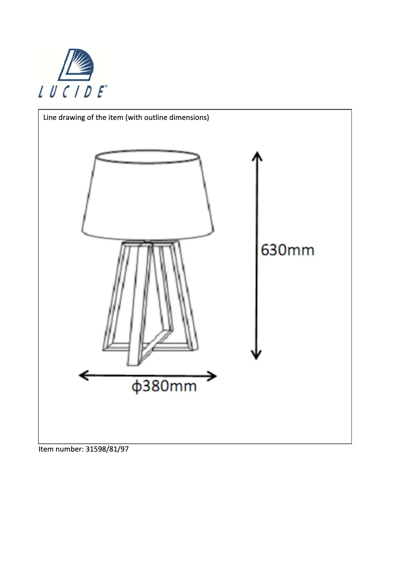 Page n°1 - Manuel utilisateur Lucide Coffee 31598/81/97