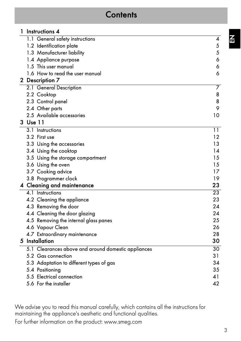 Image de la première page du manuel de l'appareil CS95GMNNA