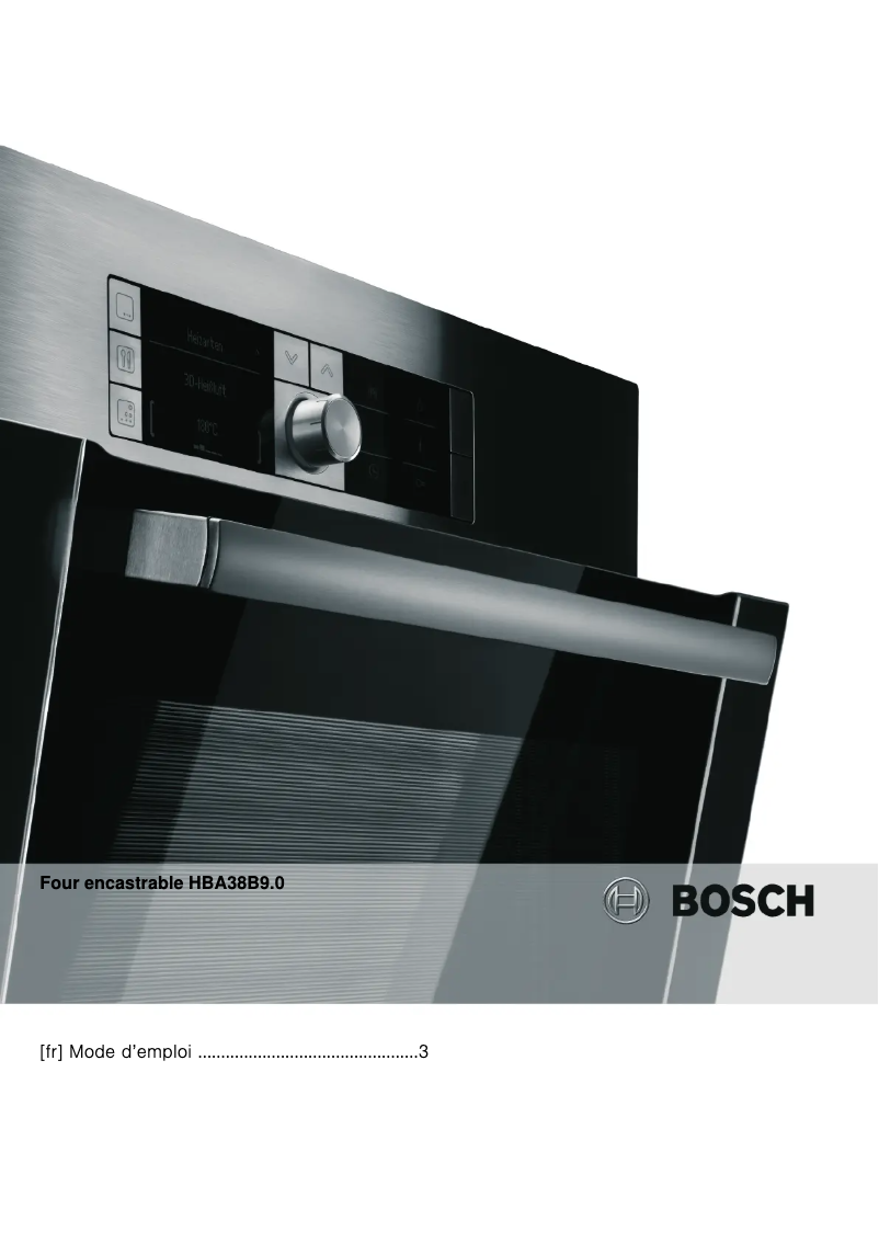 Page 1 de la notice Manuel utilisateur Bosch HBA38B950