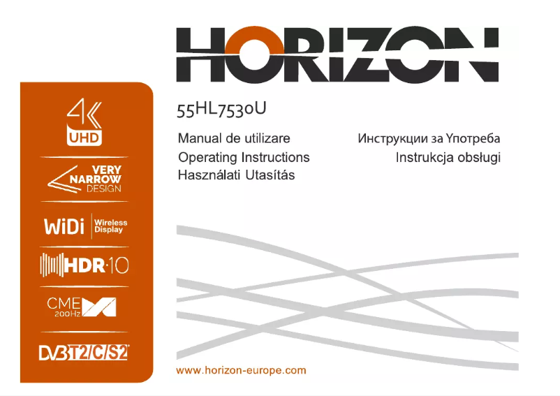 Page n°1 - Manuel utilisateur Horizon 55HL7530U