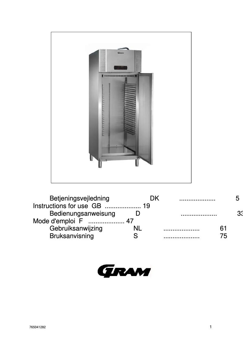 Image de la première page du manuel de l'appareil BAKER GA 930