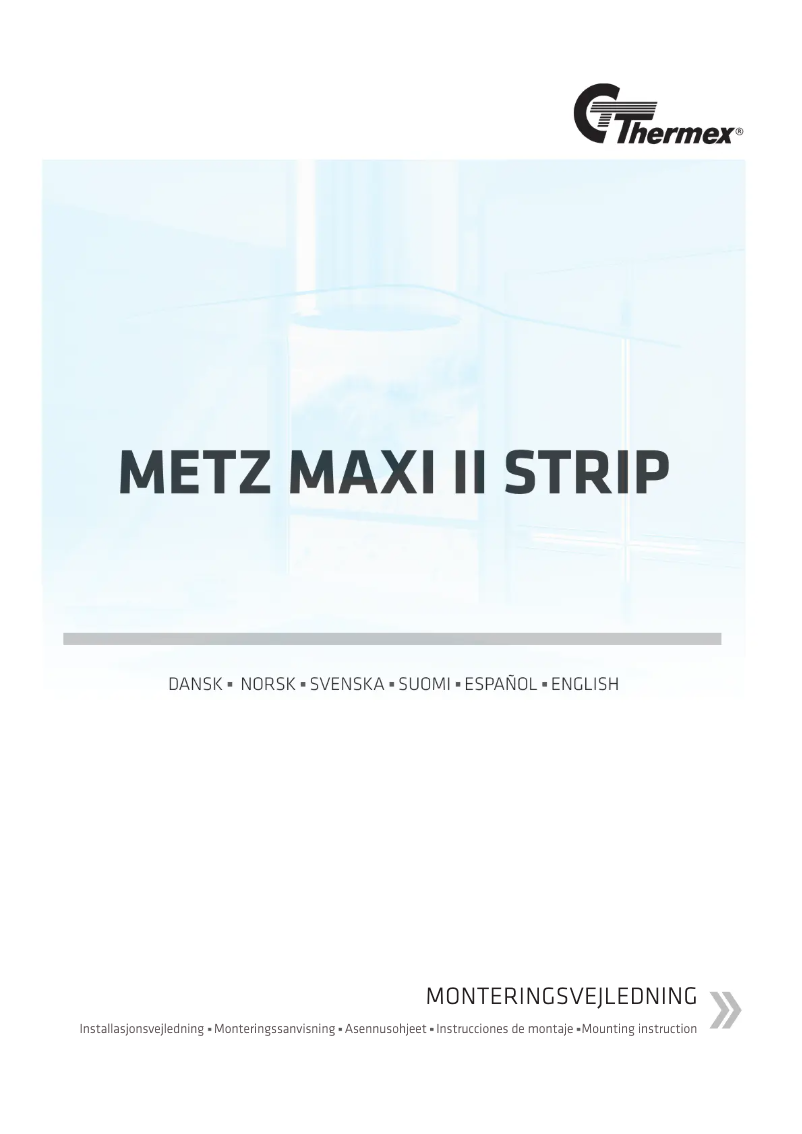 Page n°1 - Manuel utilisateur Thermex Metz Maxi II Strip