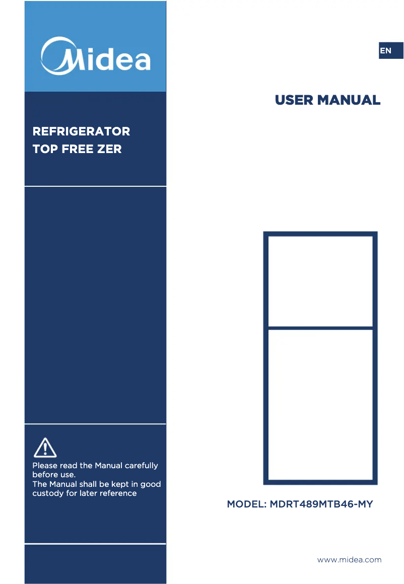 Page 1 de la notice Manuel utilisateur Midea MDRT580MTB46-MY