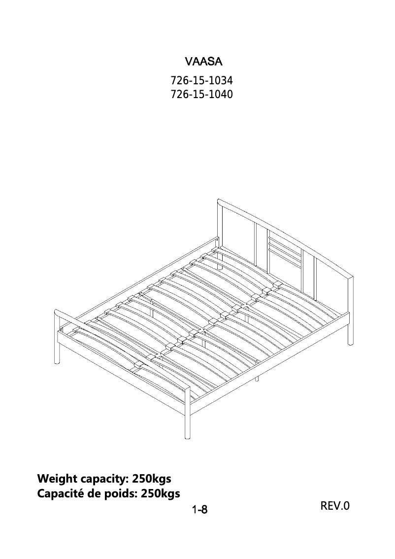 Image de la première page du manuel de l'appareil Vaasa (Double)