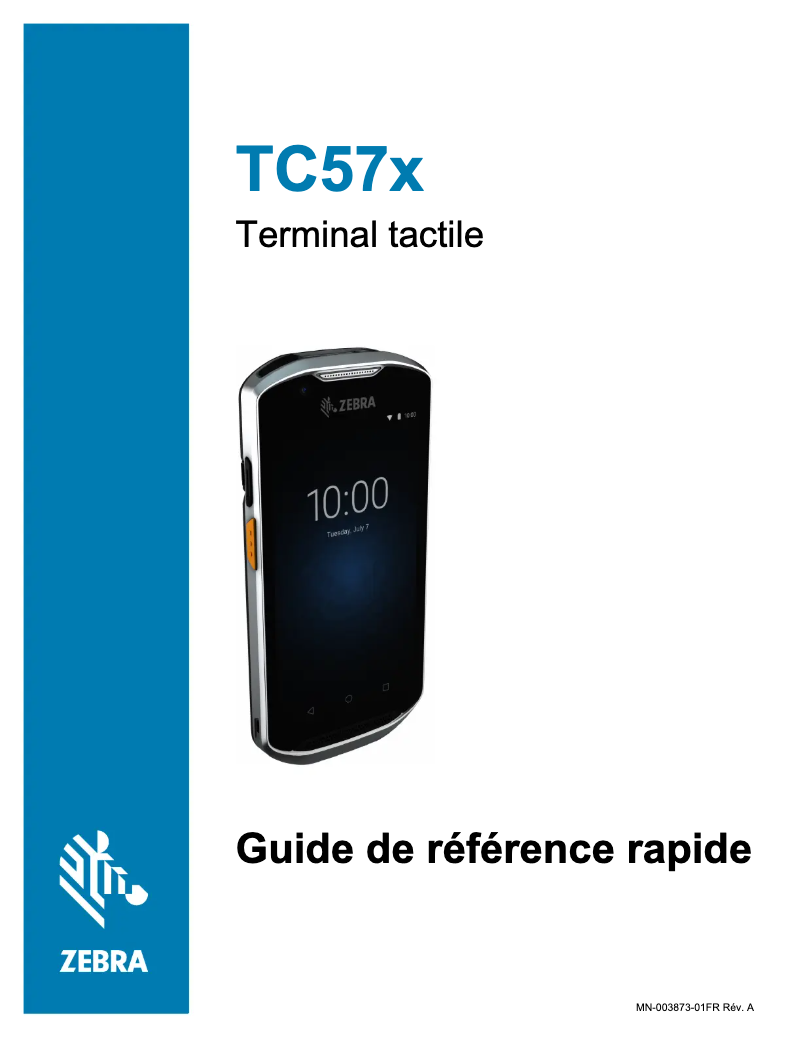 Image de la première page du manuel de l'appareil TC57