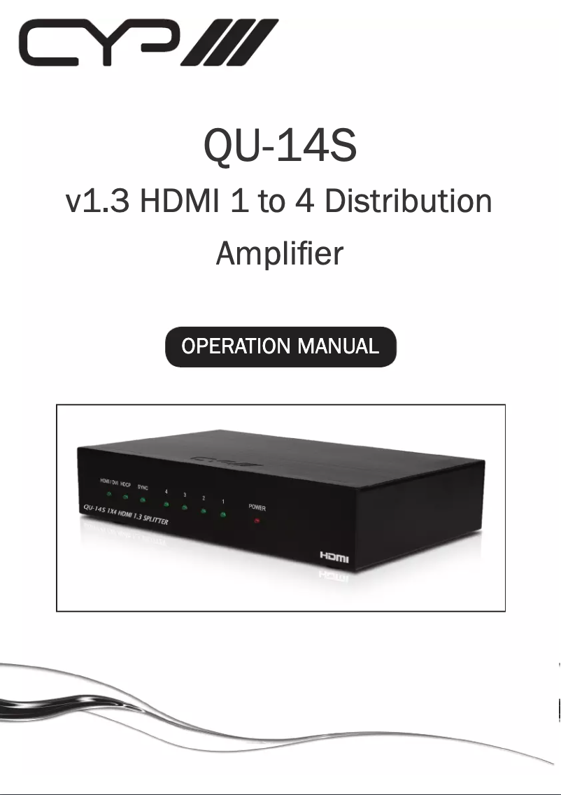 Page 1 de la notice Manuel utilisateur CYP QU-14S