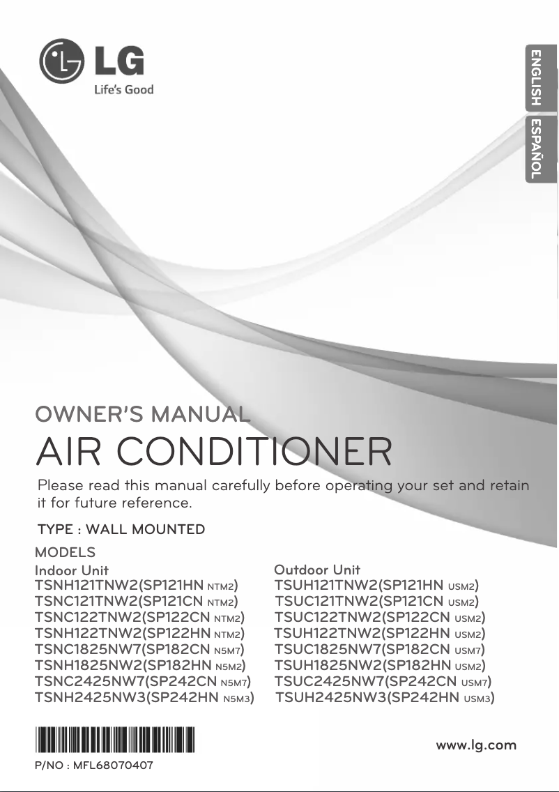 Página 1 del manual Manual de usuario LG SP182CN