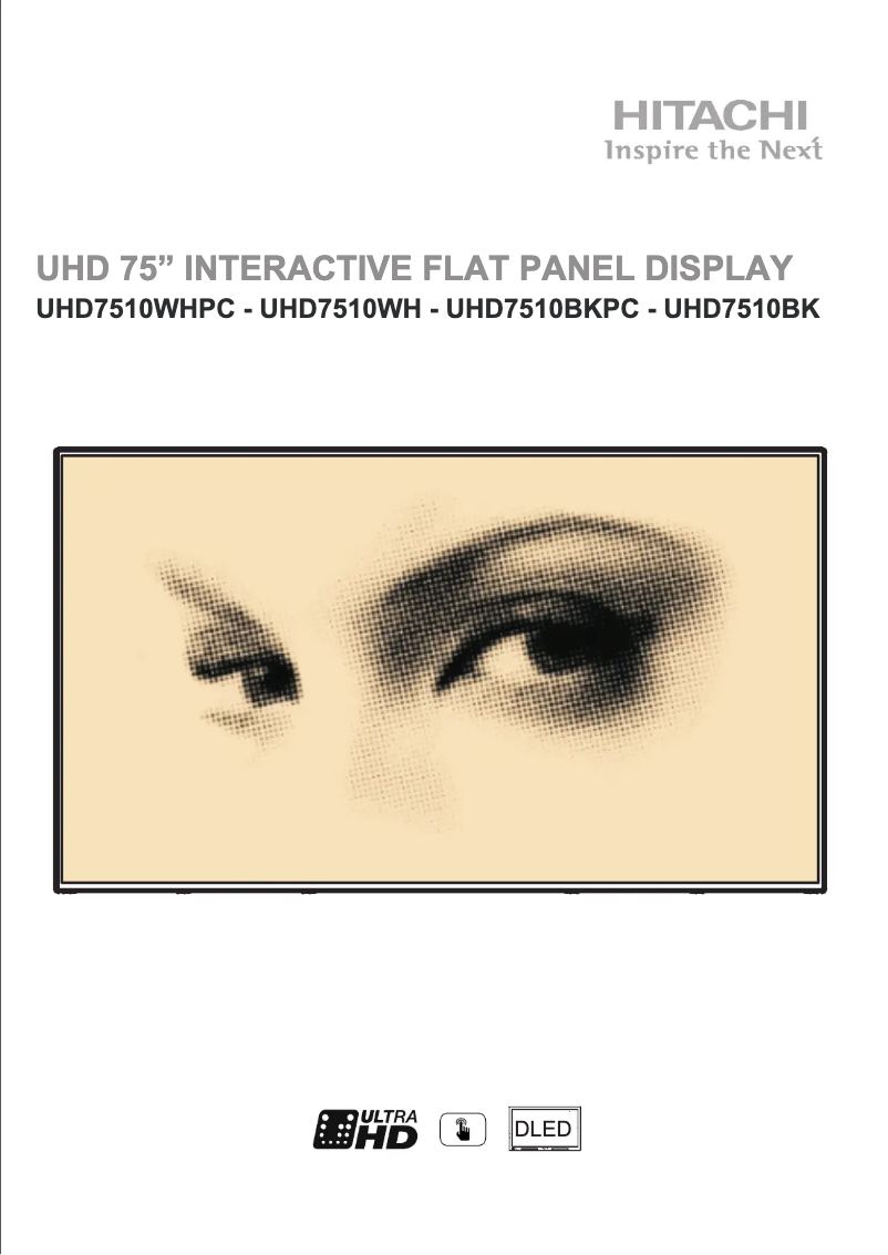Page 1 de la notice Manuel utilisateur Hitachi UHD6510