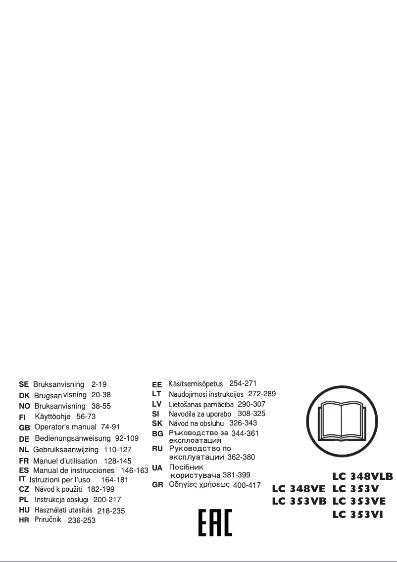 Page 1 de la notice Manuel utilisateur Husqvarna 353