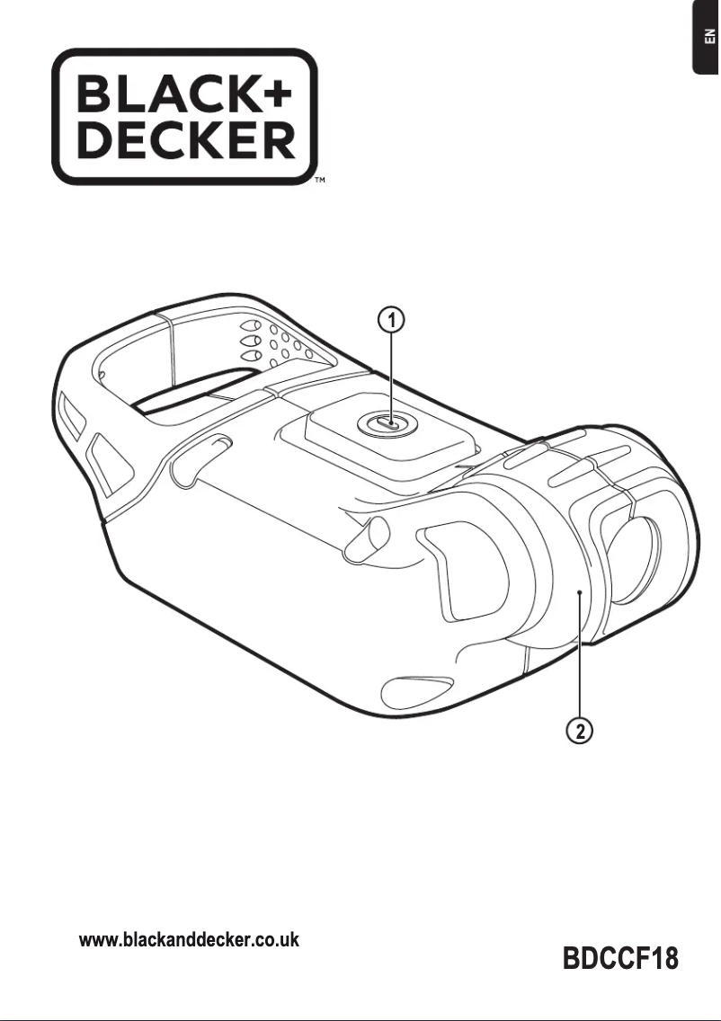 Page 1 de la notice Manuel utilisateur Black & Decker BDCCF18N