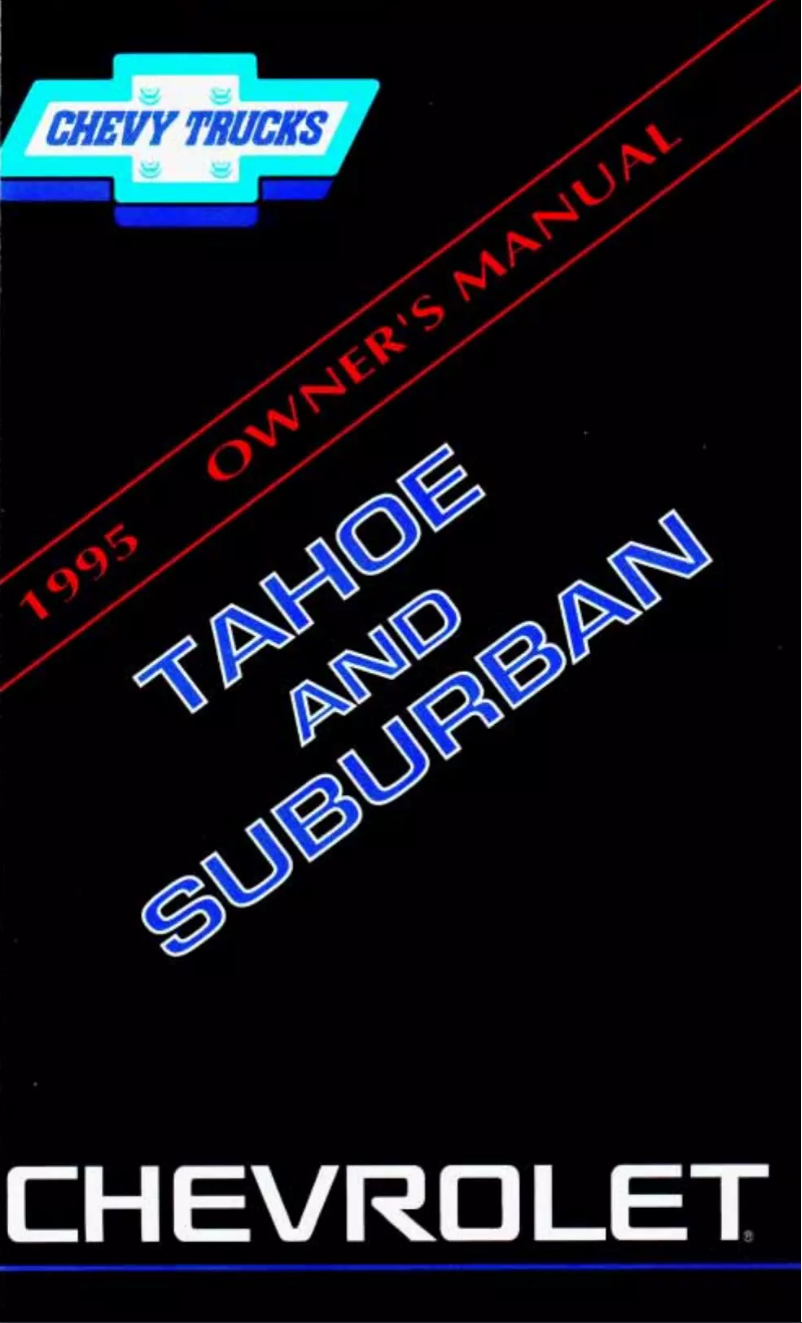 Page 1 de la notice Manuel utilisateur Chevrolet Suburban (1995)
