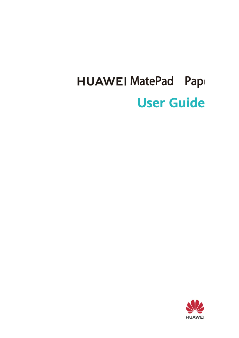 Image de la première page du manuel de l'appareil MatePad Paper